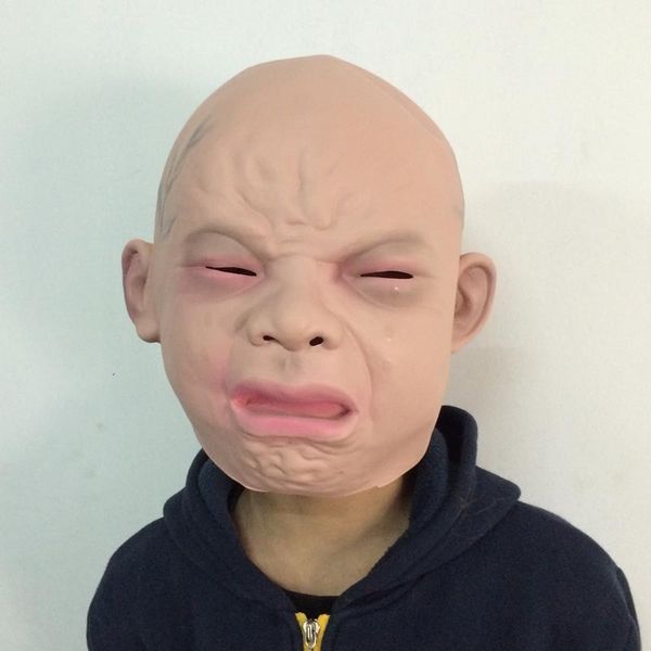 Yeduo Halloween Latex Disgustato Happy Cry Baby Costume Mask Halloween Full Head Maschere per feste Nuovo