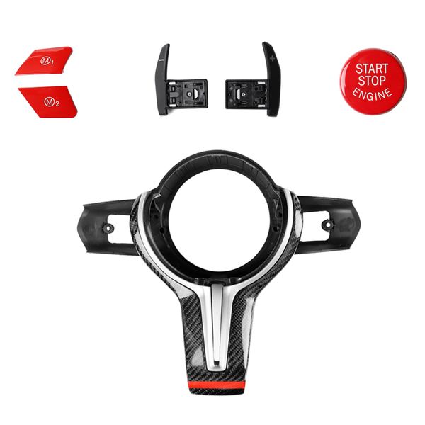 

carbon fiber steering wheel trim decor part for m3 f10 m5 f06 f12 f16