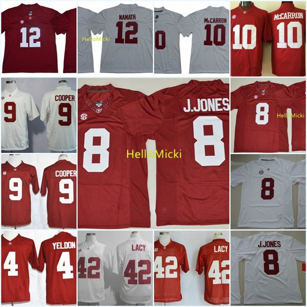 

мужские alabama crimson tide эдди лейси джерси tj. yeldon amari купер маккэррон джо namath хулио джонс minkah фицпатрик алабама джерси, Black