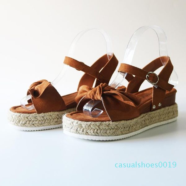 

jaycosin sandals women solid color female shoes ladies fashion solid leopard wedges bowknot sandals casual shoes for summer c19, Black