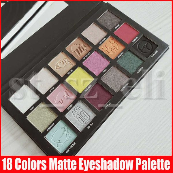 

star eye shadows makeup conspiracy eyeshadow palette 18 colors pigments shimmer matte eye shadow palettes