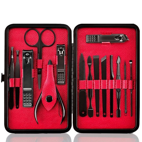 

stainless steel tweezer nail art clipper scissors tweezer knife manicure cutter nail art pedicure manicure tools 1 set