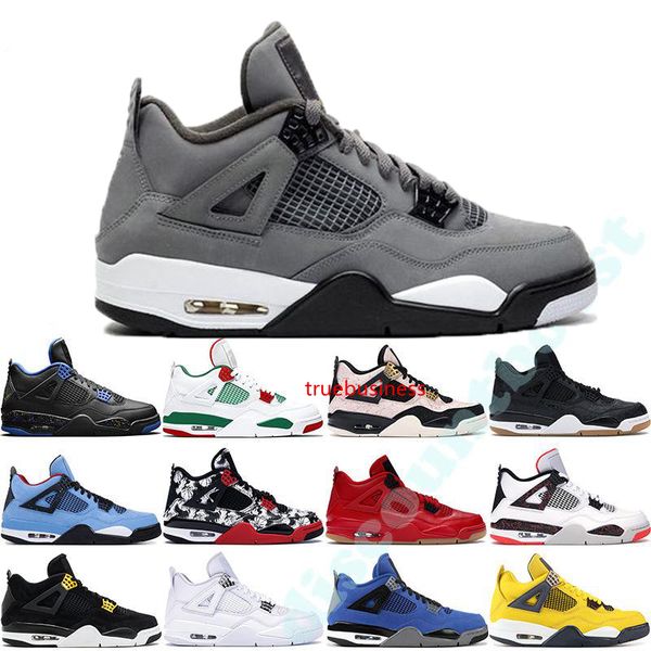 

4s cool grey 4 basketball shoes 30th anniversary laser silt red splatter singles day lightninx pure money oreo men 4 sneakers 40-47
