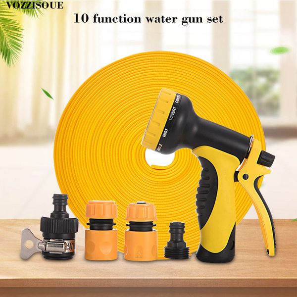 

10-30m tuinslang water spray garden hose tpe flexible watering hose pipe with 10 modes garden gun for watering set