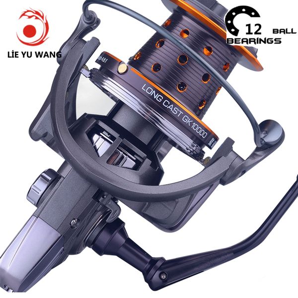 

lieyuwang 1000-10000 5 size one way ball bearings feeder metal fishing reel spinning reel big trolling fishing reels shimano