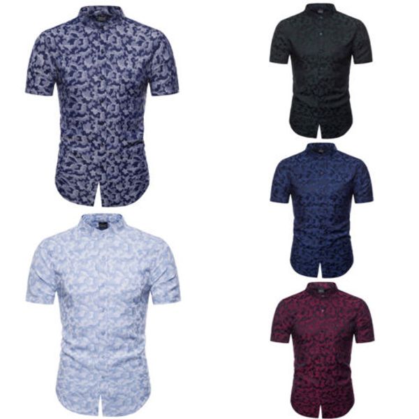 

mens short sleeve dress shirts casual simple formal slim fit shirt tee, White;black