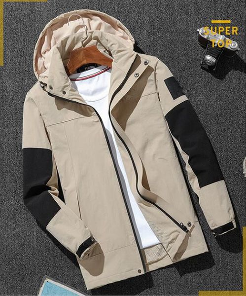 

2019 new fashion ft1906 men waterproof hooded breathable mens jackets coats spring autumn outwear windbreaker coat brand male, Black;brown