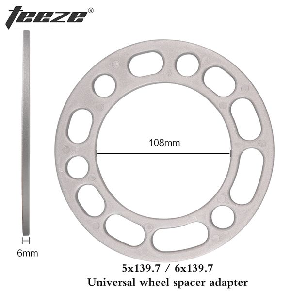 

4 pieces/set aluminum adjusting shims for 5x139.7 6x139.7 wheel spacer 6mm for jimny pajero hipping