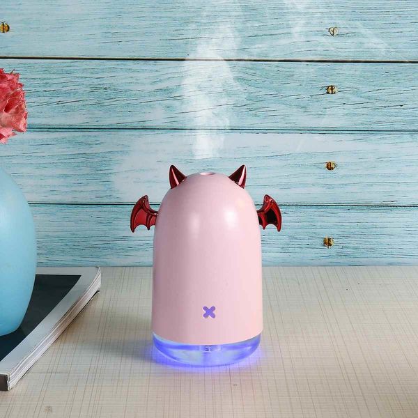 

halloween led anion humidifier 230ml usb air purifier 7-color air freshener mist diffuser home car office essential humidifier