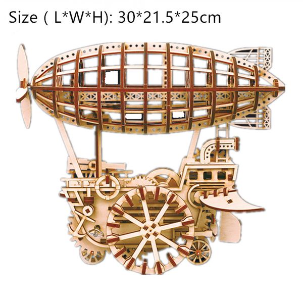 

robotime 3d wooden puzzles air vehicle mechanical gears lk series diy cool girl toy and gift model easy assembly