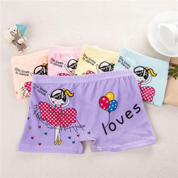 

4pcs/lot children underwear new girl boxer lover 3-10 year kids baby cartoon panties girl underwear, Camo