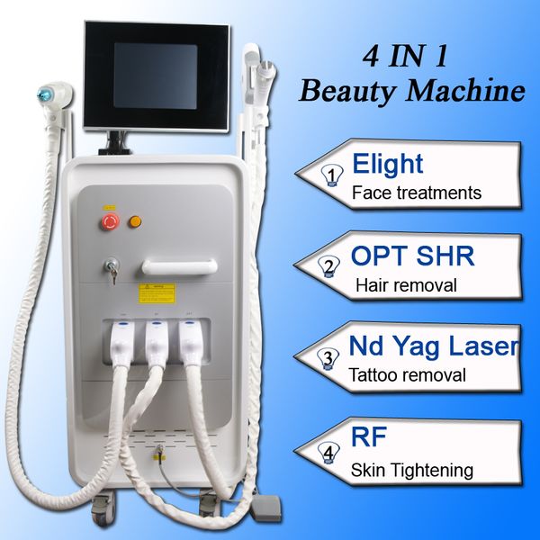 

opt shr ipl hair removal pigment removal machine nd yag laser tattoo removal rf face lifting skin tightening machine, Black