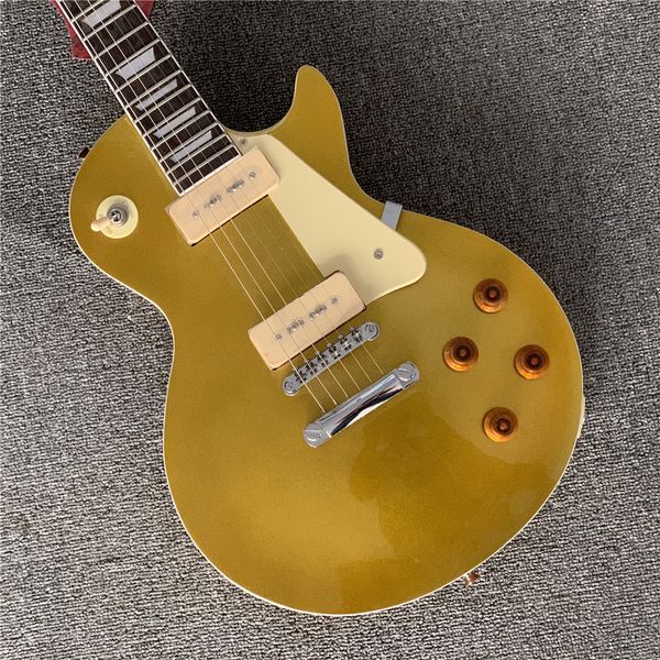 

2021 6 string electric guitar, mahogany body with gold electric guitar,