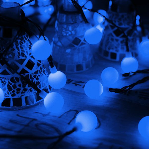 

factory wholesale 20/50/100 led ball solar lamp outdoor waterproof led string fairy lights solar garlands garden christmas party