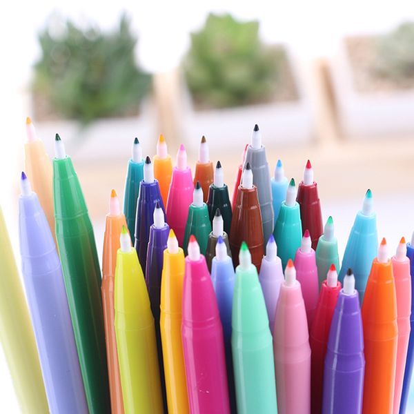 

36 colors graffiti sketch painting drawing markers anime manga felt tip pens professional brush pens for school art supplies, Black;red