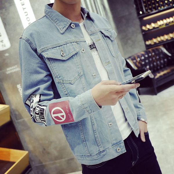 

men 's denim jacket fashion jeans jackets slim fit casual streetwear vintage mens jean clothing plus size m -5xl, Black;brown