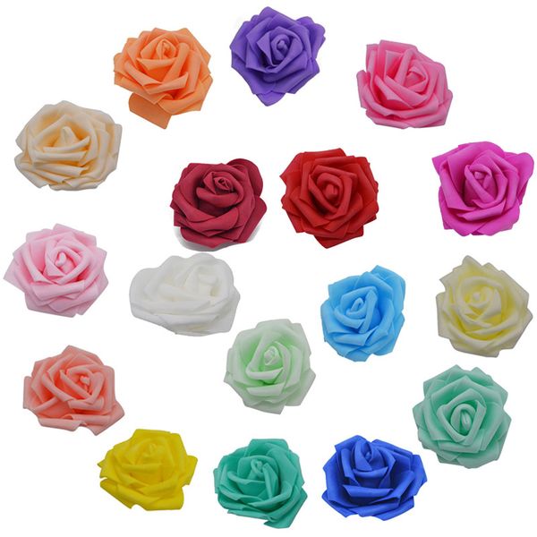 

10pcs 8cm big foam rose artificial flower heads for wedding home decoration mariage flores rosa scrapbooking craft supplies