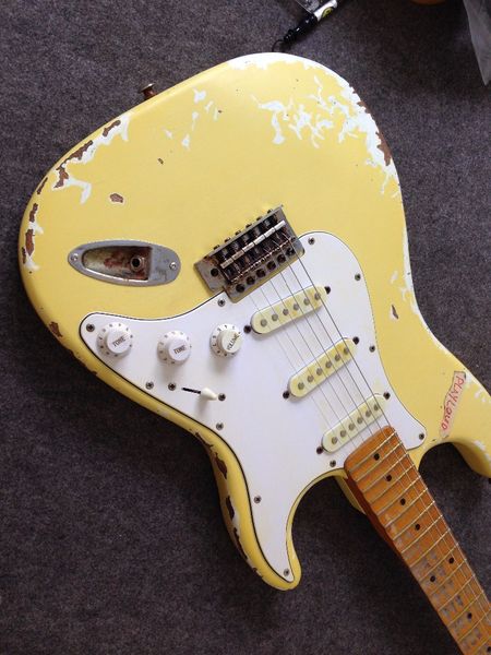 

handwork relic electric guitar yngwie scollop fingerboard alder body