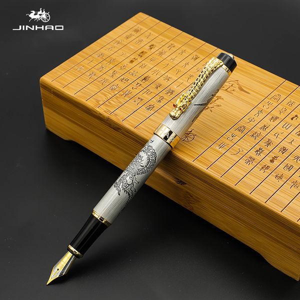 

bamboo gift box set jinhao dragon fountain pen 0.5mm nib office supplies