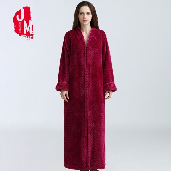 

winter warm flannel bathrobe women fleece bath robe soft thickbridesmaid robes female dressing gown wedding sleepwear l xl xxl, Black;red