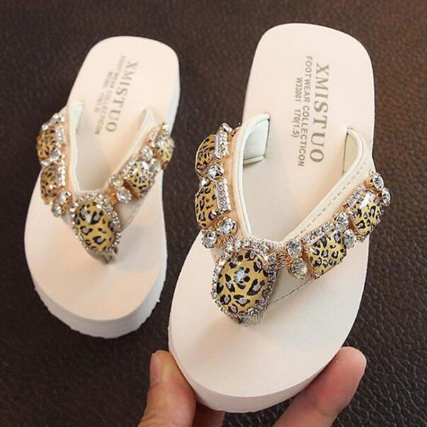 

slipper child slippers summer casual parent-child shoes baby beach fashion amber rhinestone slides girl flat flip flops sh260, Black;grey