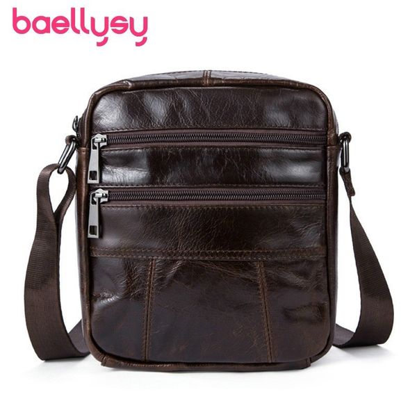 Gray Mens Vintage Real Leather Messenger Bag Business Briefcase Satchel Tote Bag