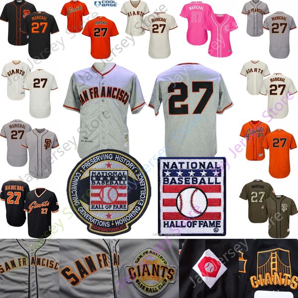 

Juan Marichal Jersey San Francisco Cooperstown Giants Baseball Hall Of Fame HOF Patch Home Away Pullover Button All Stitched