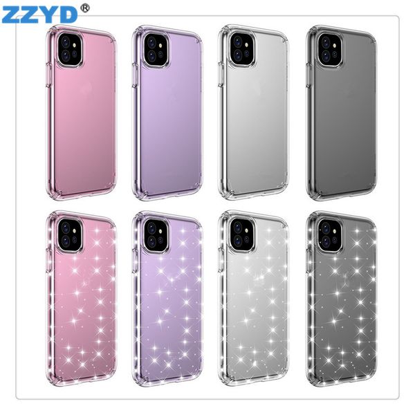 

zzyd clear phone cases tpu flashing anti-collision flashing cover for ip 11 pro max xs max xr