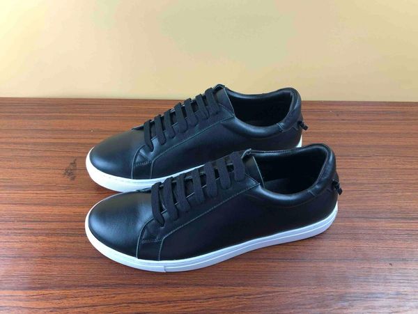 

designer shoes with genuine leather casual shoes with ribbon luxury designer sneaker for mens dress shoes men sneakers with box for salet01, Black