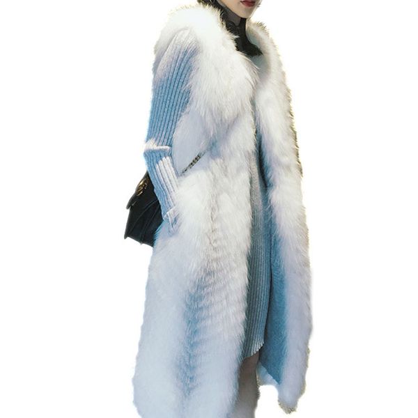 

new whole leather women genuine cross fox fur vest coat lady real natural fur waistcoast female long warm silver coats, Black;white