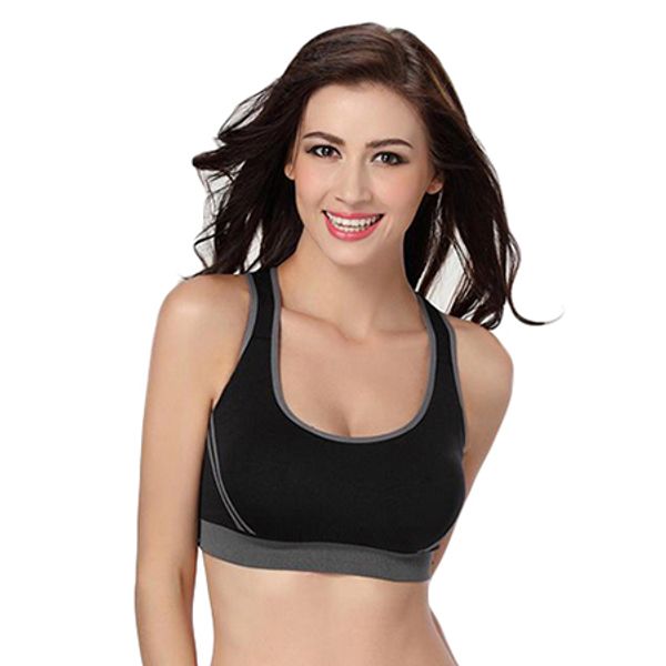 

women yoga fitness padded bra shockproof push up wire underwear running yoga bra and sport /l/xl/xxl, White;black