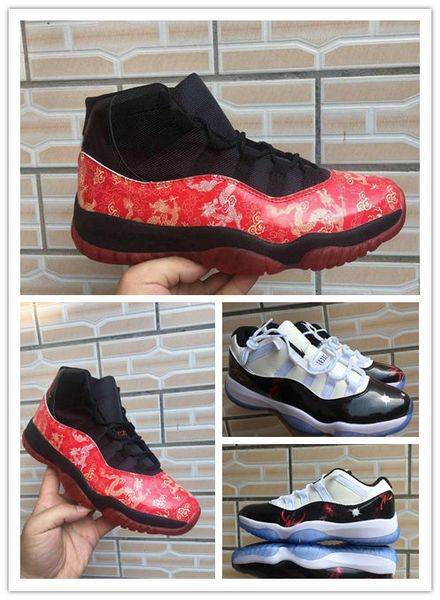 

big kid jumpman men concord 11 mens basketball shoes 11s red dragon gym cherry heirress black stingray legend blue unc space shoe