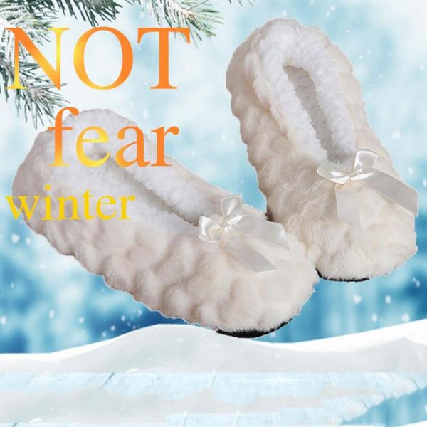 

new cute home slippers warm soft plush non-slip indoor fur slippers women shoes bambas grs, Black