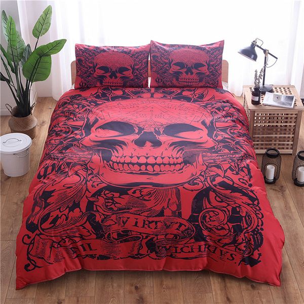 

hand sketch skulls beautiful duvet cover set usa king  double full twin single size bed linen set