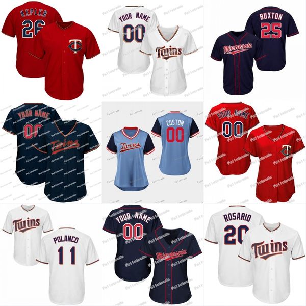 

Womens Jorge Polanco Minnesota Eddie Rosario Twins Jersey C.J. Cron Max Kepler Jonathan Schoop Byron Buxton Miguel Sano Jose Berrios Mauer