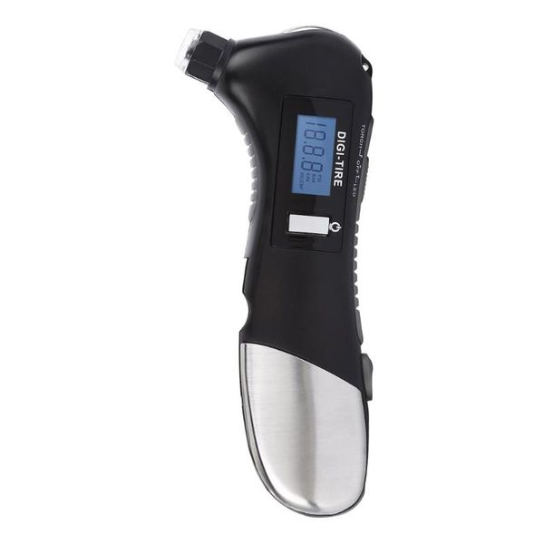

multi function car tool with digital tire pressure gauge safety hammer torch outdoor safety