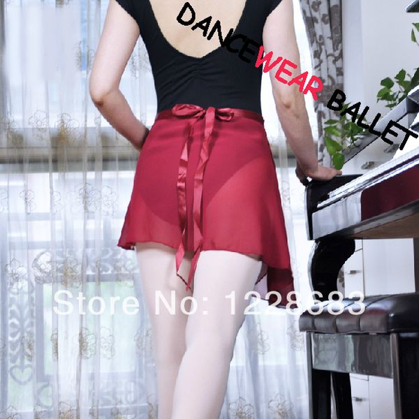

stage wear semi transparent tulle skirts women ballet skirt wrap, Black;red