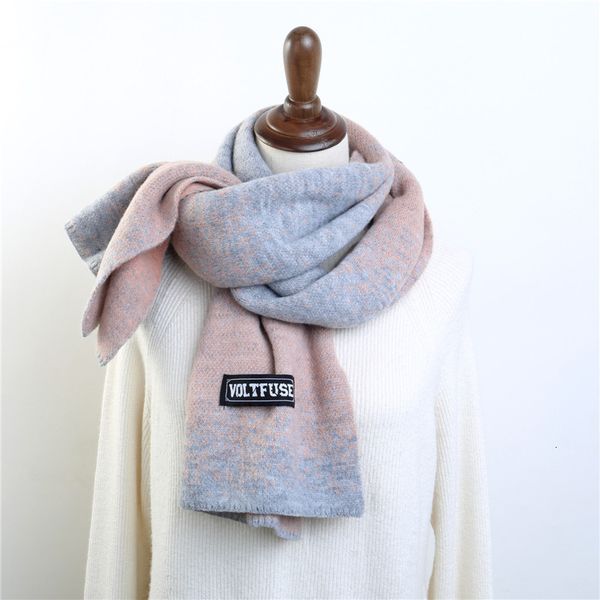 

Knitting Gradual Change Color Scarf Joker Keep Warm Fund Lovers Student Wool Scarf Dual Purpose