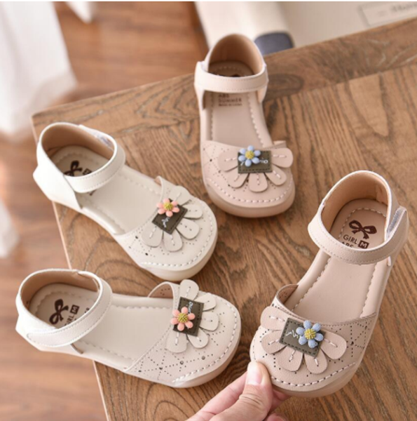 

new spring summer children casual shoes girls sandals flower princess shoes girls dance performance, Black;red
