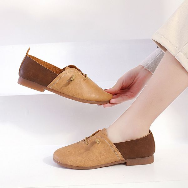 

women pretty oxford shoes 2019 flats casual loafers ballerina stitching leather moccasins spring summer mocassin zapatos mujer, Black