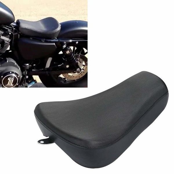 

5 models new black motorcycle front driver leather pillow solo seat cushion for sportster forty eight xl1200 883 72 48