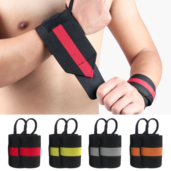 

1 пар бинты вес подъемного ремень фитнес-центр спорта наручных wrap руки поддержка браслет регулируемые запястье protector гантели, Black;red