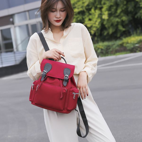 

2020 new ladies backpack korean fashion casual simple oxford cloth lightweight large capacity women's backpack