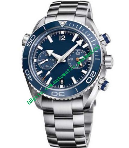 

9 style luxury watches steel bracelet new planet quartz chronograph ceramic bezel 232.30.46.51.01.003 45.5mm man watch, Slivery;brown