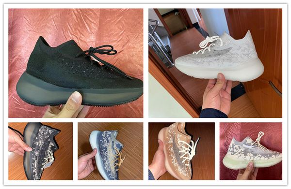 

2020 kanye west дизайнерская обувь 380 чужеродные кроссовки мужчины женская мода дышащие кроссовки спортивные повседневные кроссовки размер, Black