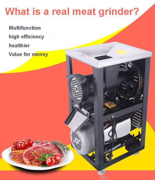 220 V 350r / min kommerzieller industrieller Fleischmühle Hühnerfisch Big Macking Machine Fleisch Fleisch Fleischhacker Hacking große Schleifmaschine