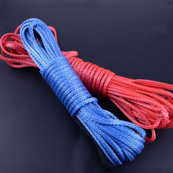 

beler synthetic winch 1/6'' x 50' line cable rope with sheath for atv jeep suv