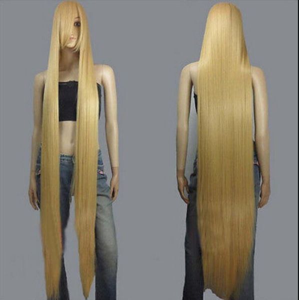 

wig 60 inch hi_temp series beige blonde extra long cosplay dna, Black;brown