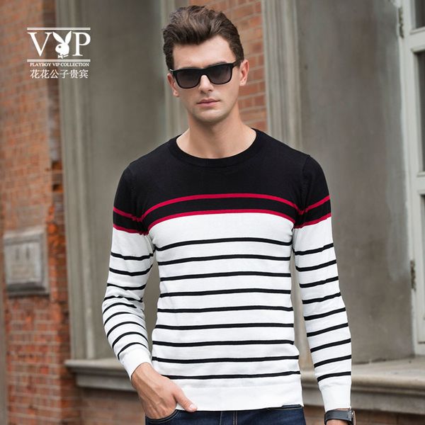 

men's pure cotton sweater knitting unlined striped pullover men clothing sweter long mens sweaters for 2018 cardigans harmont, White;black