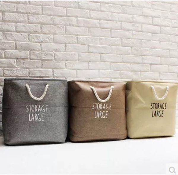 

creative environmentally friendly thicken foldable storage laundry basket laundry bucket cotton and linen material double laye